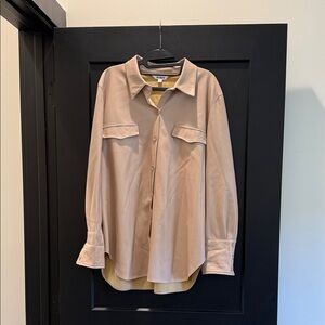 BB Dakota Beige Button-Down Shirt